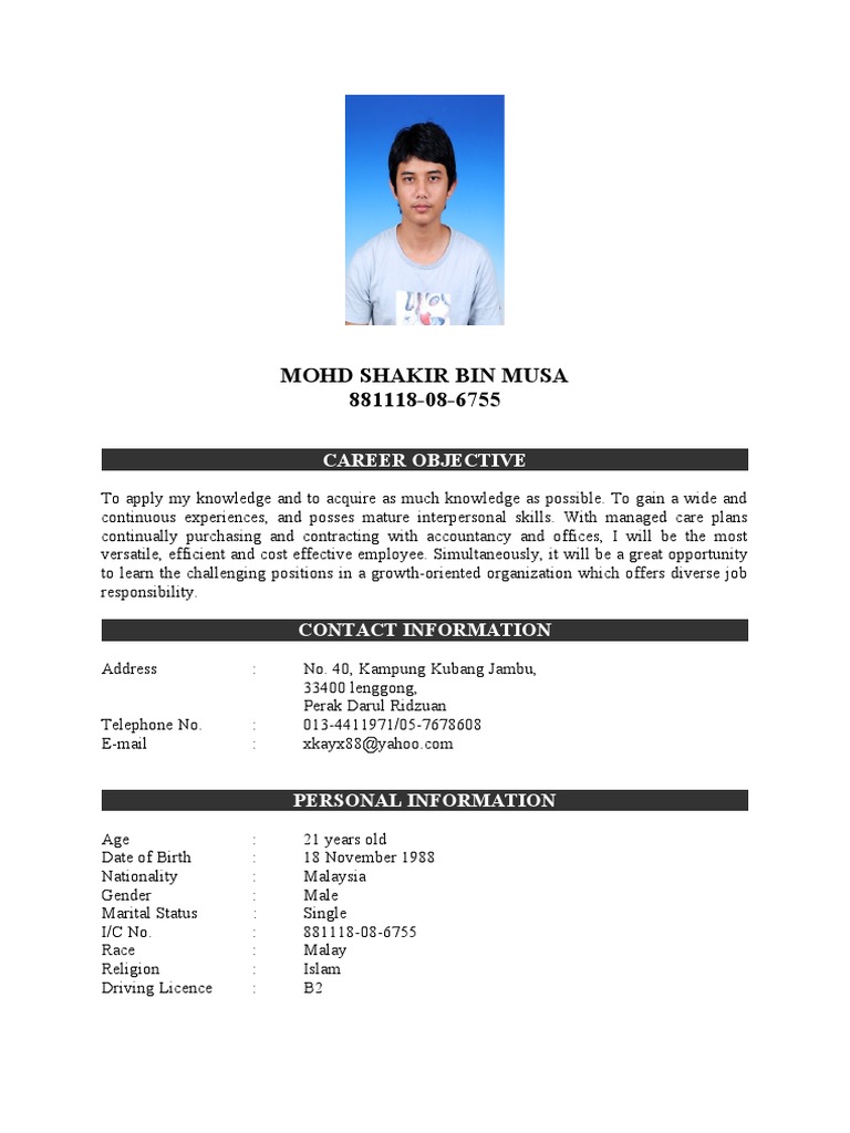 Mohd Shakir Bin Musa Download Free PDF Malaysia Southeast Asia