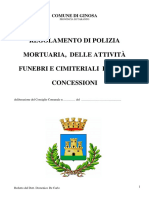 BOZZA Regolamento Di Polizia Mortuaria