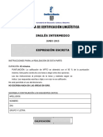 Prueba de certificación inglés intermedio 2015