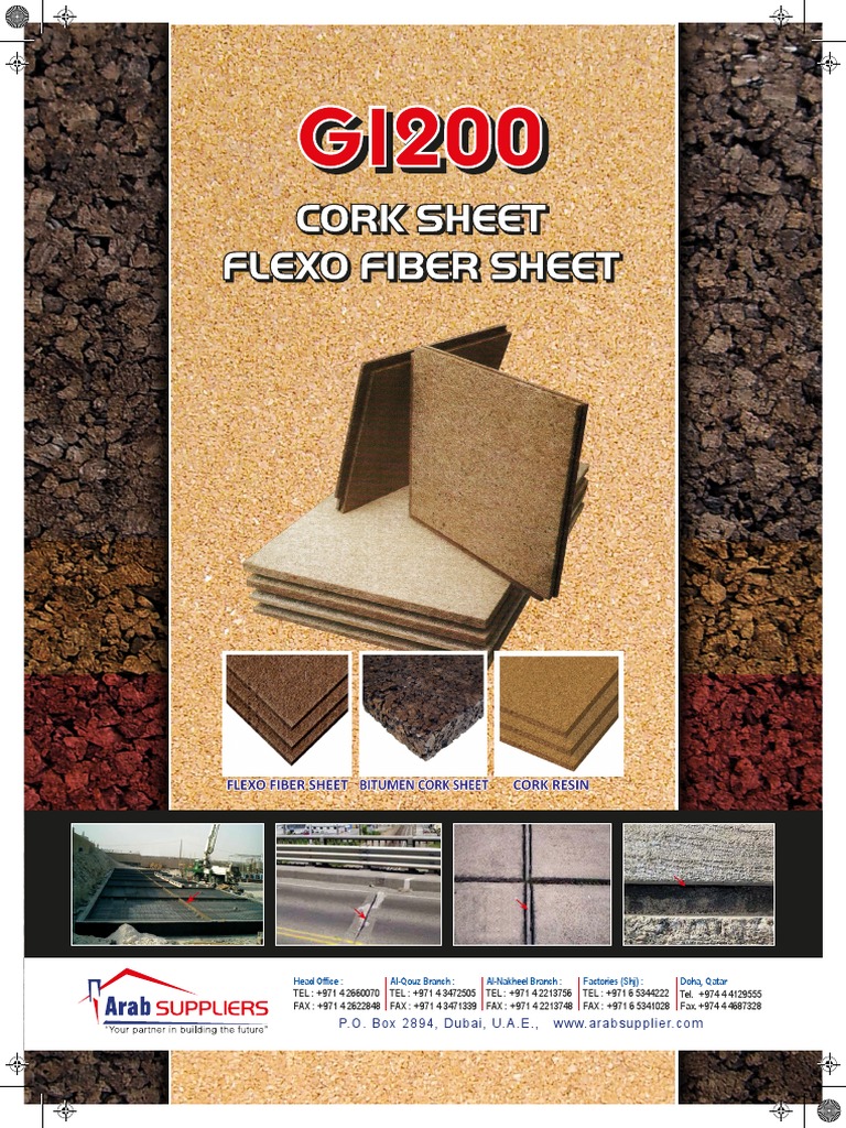 Cork Sheet PDF Strength Of Materials Thermal Conductivity
