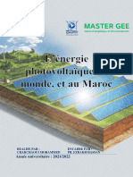 l'énergie photovoltaique dans le monde et au maroc