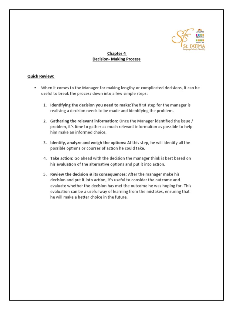 Decision-Making Worksheet | Download Free PDF | Decision Making ...