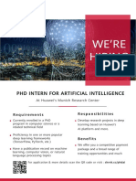 We Are Looking For A PHD Student For Artificial Intelligence Who Would Like To Do An Internship at Our Munich Research Center