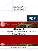 ASSESSMENT IN LEARNING 2 Report
