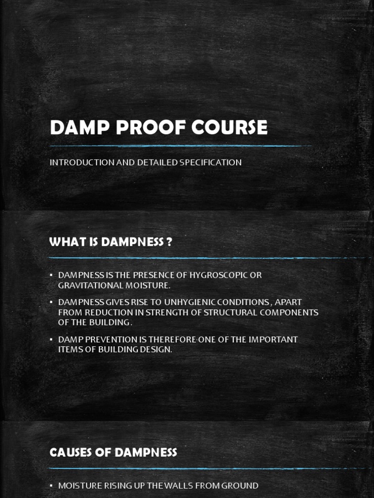 Damp Proof Course Specification Guide | PDF | Asphalt | Concrete