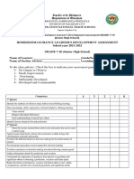 Department of Education: Annex 5: Homeroom Guidance Learner's Development Assessment GRADE 7-10 (Junior High School)