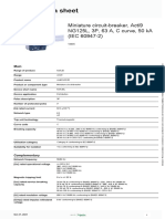 63A miniature circuit-breaker data sheet