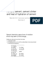 Portland Cement Cement Clinker and Heat of Hydration of Portland Cement