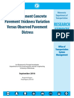 Portland Cement Concrete Pavement Thickness Variation Technical Report Documentation