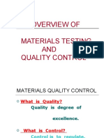 OVERVIEW Materials Quality
