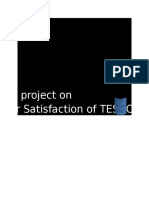 Research Project On Customer Satisfaction of TESCO PLC