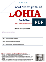 Political Thoughts Of: Lohia