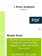 Break Even Analysis