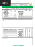 (U) Daily Activity Report: Marshall District