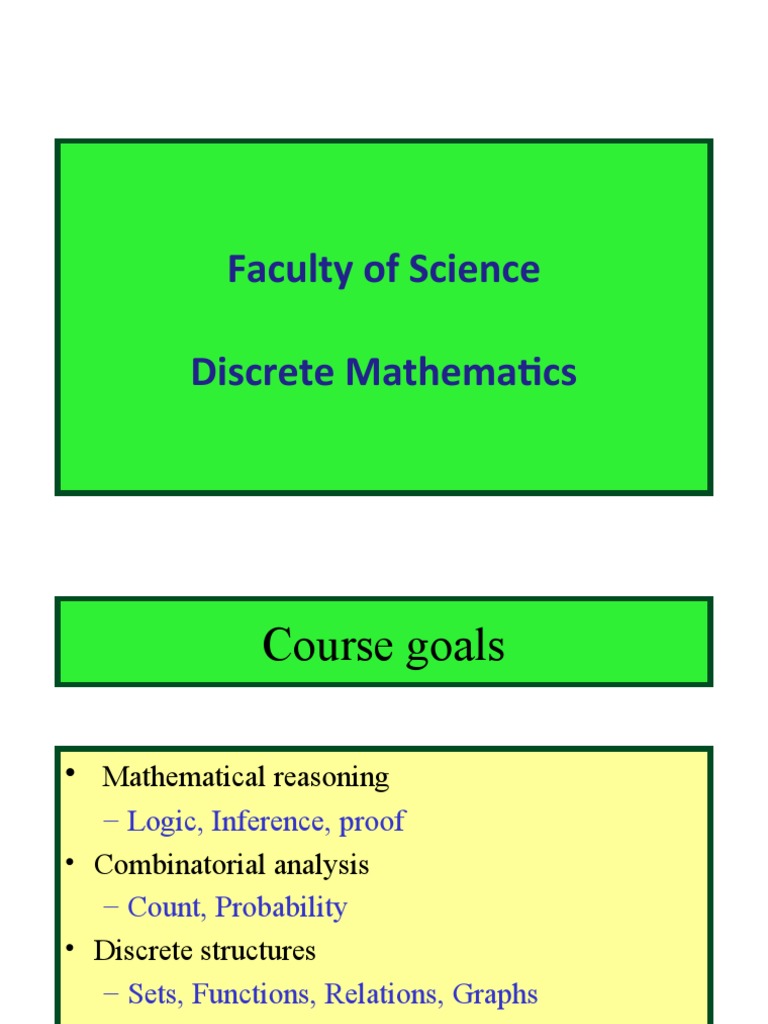 Faculty of science discrete mathematics pdf first order logic logic