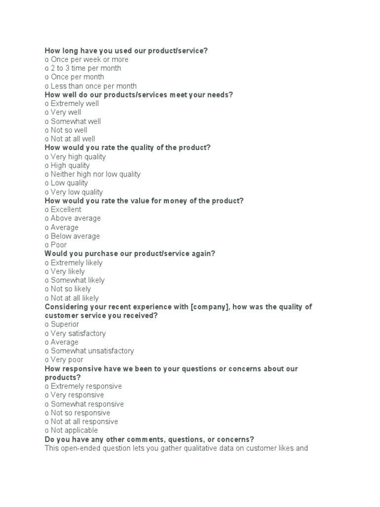 Questionaary For Product | PDF | Self-Improvement | Lifestyle