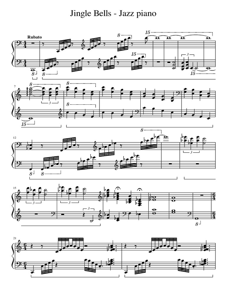 Jingle Bells Jazz Piano PDF Jazz Popular Music