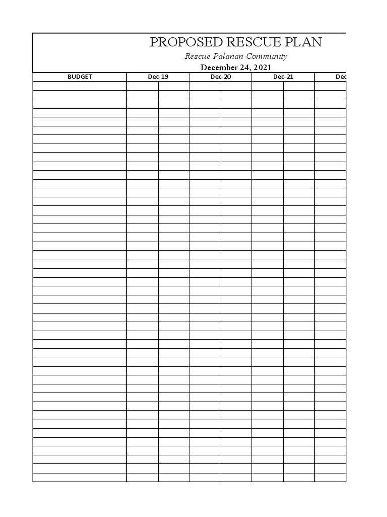 Proposed Rescue Plan | PDF