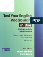 Test Your Vocabulary in Use - Pre-Intermediate-Intermediate