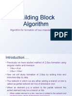 Building Block Algorithm: Algorithm For Formation of Bus Impedance Matrix