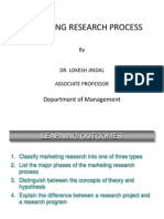 Marketing Research Process: Department of Management