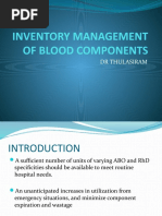 Inventory Management of Blood Components