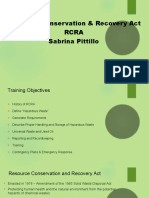 RCRA Training Objectives & Requirements