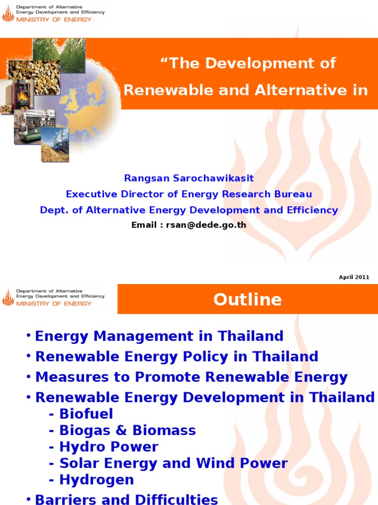 Renewable Energy Development in Thailand | PDF | Energy Development ...