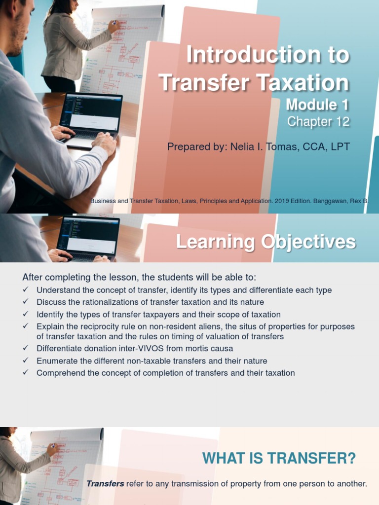 M1 Introduction To Transfer Taxaion Students PDF PDF Taxes Taxpayer