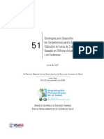 14. OPS (2007) Estrategias Para Desarrollar Las Competencias Para La Salud Pública en La Fuerza de Trabajo Basadas en Políticas Actuales y en Evidencias