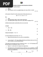 Numbers, Estimation, Ratio-Proportion & Arithmetic