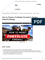 How To Reset A FortiGate Firewall To Factory Default Settings - Tech Encyclopedia