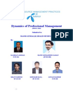 Dynamics of Professional Management: Submitted To: Major Genral (R) Khalid Mushtaq by