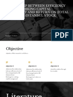 Relationship Between Efficiency Level of Working Capital Management and Return On Total Assets in Ise (Istanbul Stock Exchange)