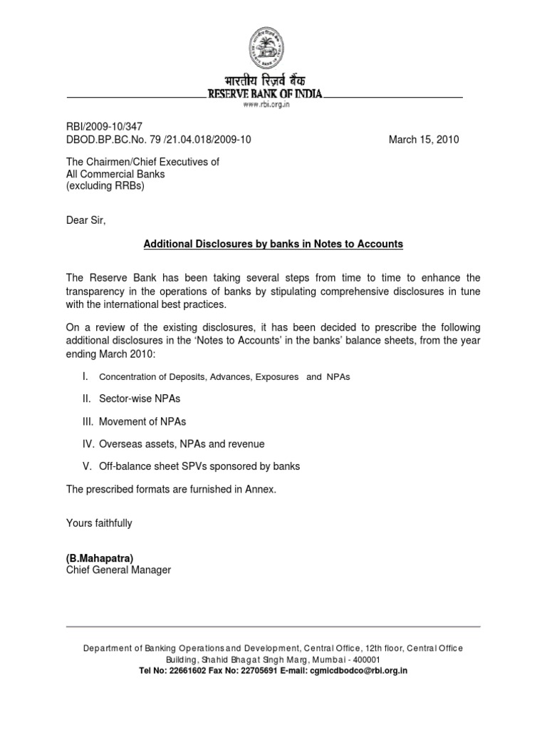 Rbi Circular PDF Deposit Account Reserve Bank Of India