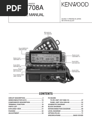 ・KENWOOD TM-V708 ・SHINWA MARK V Kenwood TM-V708A - Service Manual | PDF | Amplifier | Radio