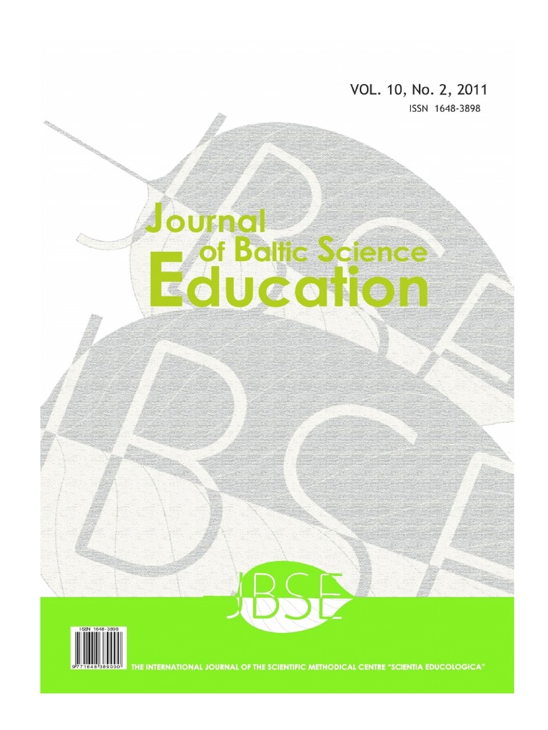 Journal of Baltic Science Education, Vol. 10, No. 2, 2011 PDF