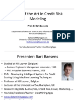 State of The Art in Credit Risk Modeling: Prof. Dr. Bart Baesens