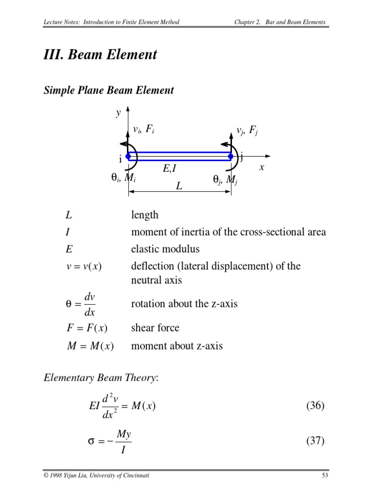Finite Element Methods Lectures Universi-53-60 | PDF | Beam (Structure ...