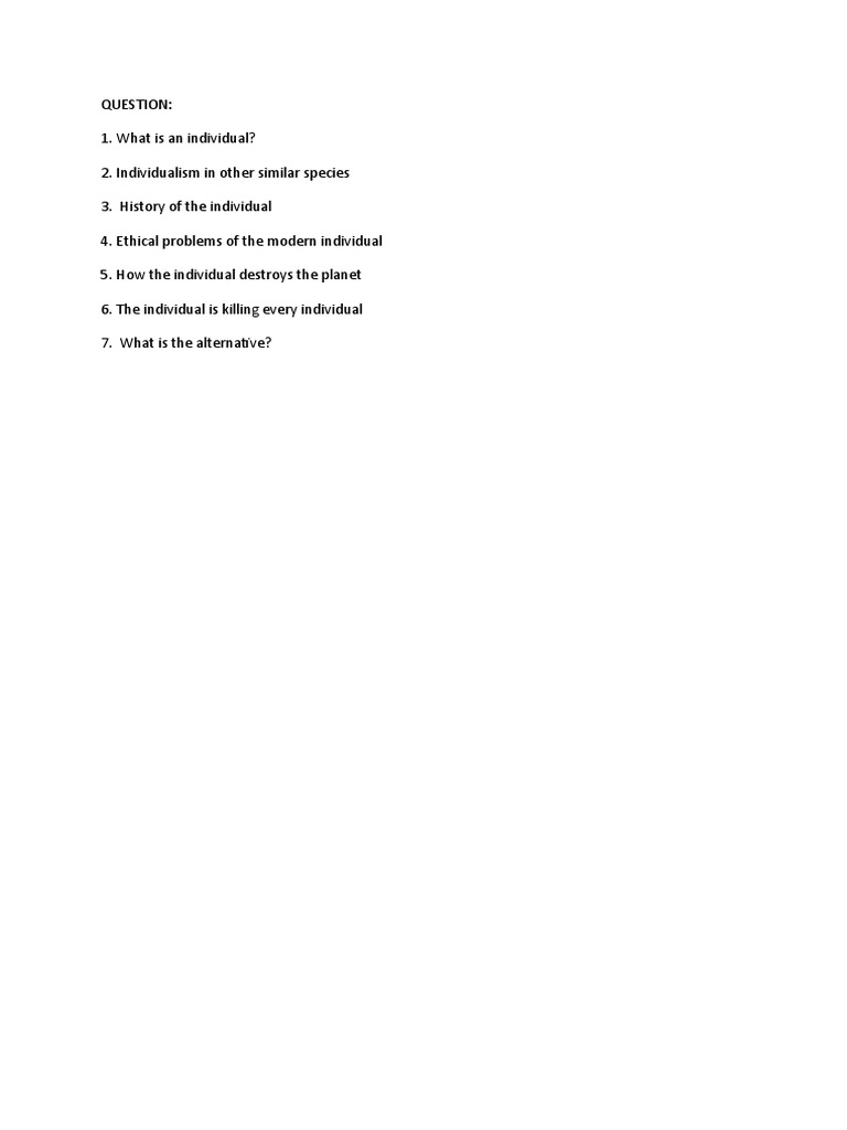 The Concept of Individualism Explored | PDF