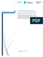 Metodología de Taller de Validación de Cartillas para Cursos de Habilitación A CAPS