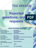 Reported Speech: Reported Questions, Orders, Requests