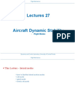 Lectures 27 Aircraft Dynamic Stability: Flight Modes