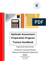 Aptitude Assessment Preparation Program Trainee Handbook