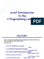 Brief Introduction To The C Programming Language