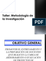 Primer EncuentroTaller en Metodologia de La Investigacion