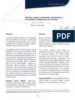 Enfermería-Profesión Llamdas A Mantener y Promover La Salud Mental Desde El Primer Nivel de Atención