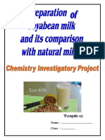 Preparation of Soybean Milk Its Comparison With Natural Milk