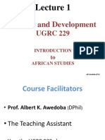 Culture and Development: UGRC 229