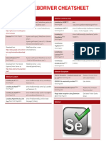 Selenium Webdriver Cheatsheet PDF Free